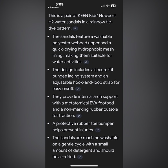 KEEN Newport H2 Water Sandals in a rainbow tie-dye pattern. Kids size 11. EUC - Picture 7 of 8